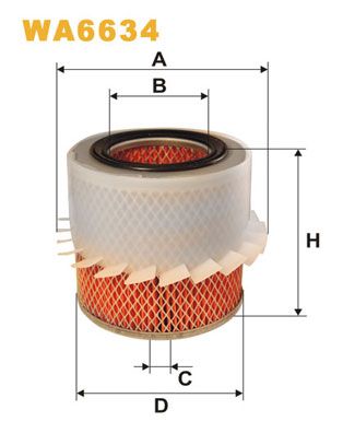 WIX FILTERS Воздушный фильтр WA6634